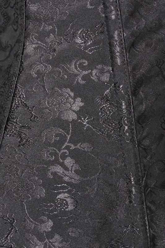 Streampunk Brocade Corset, Black Brocade Steampunk Corset, Brocade Steampunk Corset, #N5438