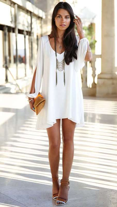 Boho Style Long Sleeveless Chiffon Dress, Low V-neck Open Sleeve, Elegant Women
