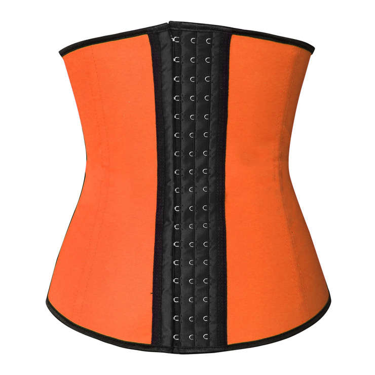 Latex Underbust Corset, Elastic Body Shaper Bustier, High Quality Orange Steel Bone Underbust Corset, Plus Size Corset, #N10249