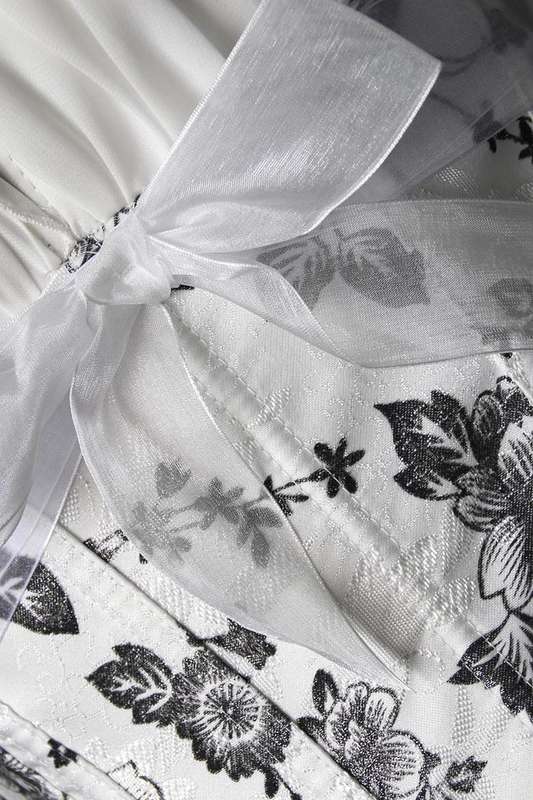 Classical White Brocade Corset, Women