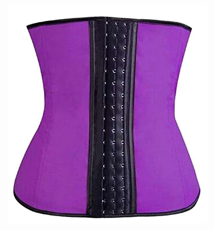 Latex Underbust Corset, Elastic Body Shaper Bustier, High Quality Purple Steel Bone Underbust Corset, Plus Size Corset, #N10240