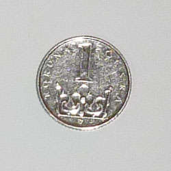 1 CZK Coin Front