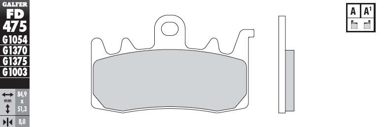 Galfer - BMW R1200 GS & Adventure (13-16) - Sintered Front Brake Pads