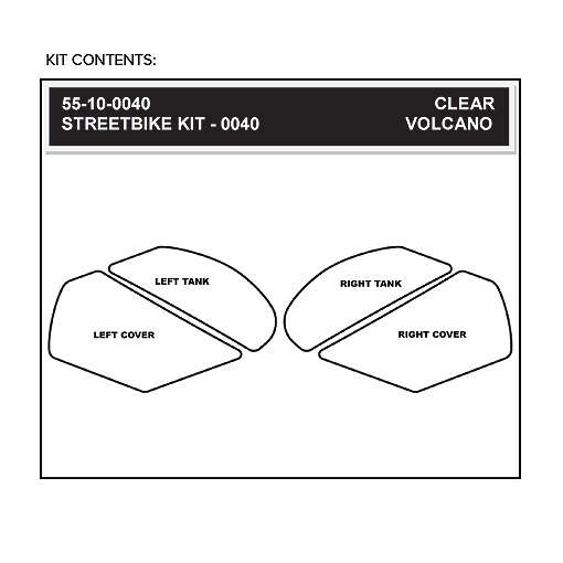 StompGrip - Kawasaki ZX10R (11-16) - Traction Tank Kit - Transparent