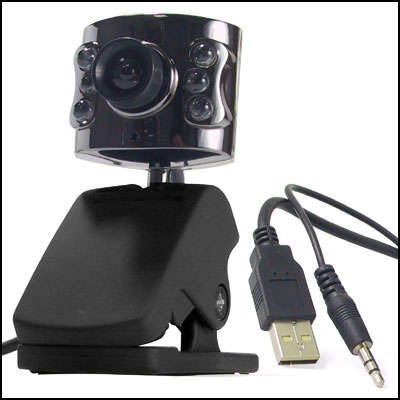 480,000 Pixels 6 LED USB Webcam With Microphone