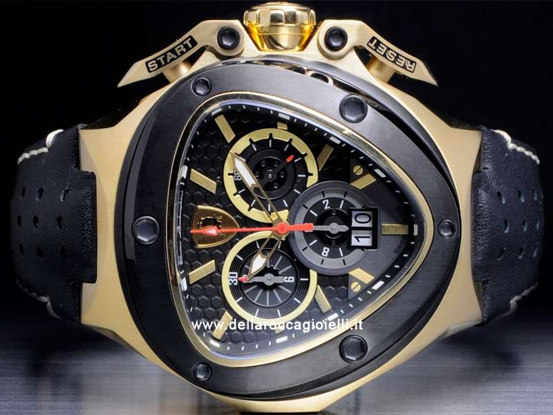 R35,000.00** TONINO LAMBORGHINI "THE SPYDER" BLACK GOLD EDITION CHRONOGRAPH WATCH *BRAND NEW*