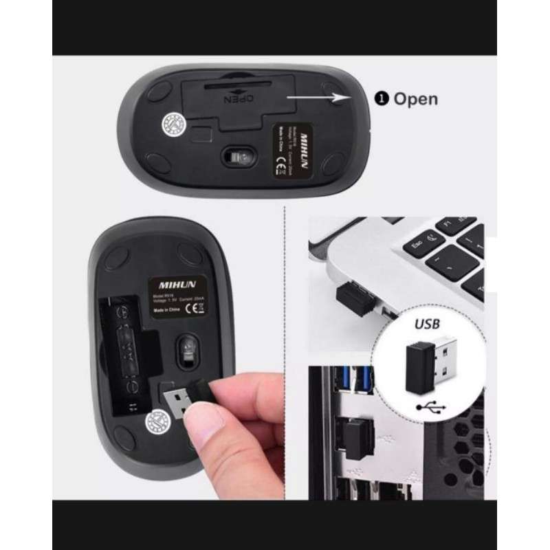 Mihun M312 wireless mouse Black