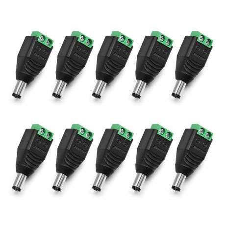 Plug 12V Power Connector For CCTV Camera Pack of 10