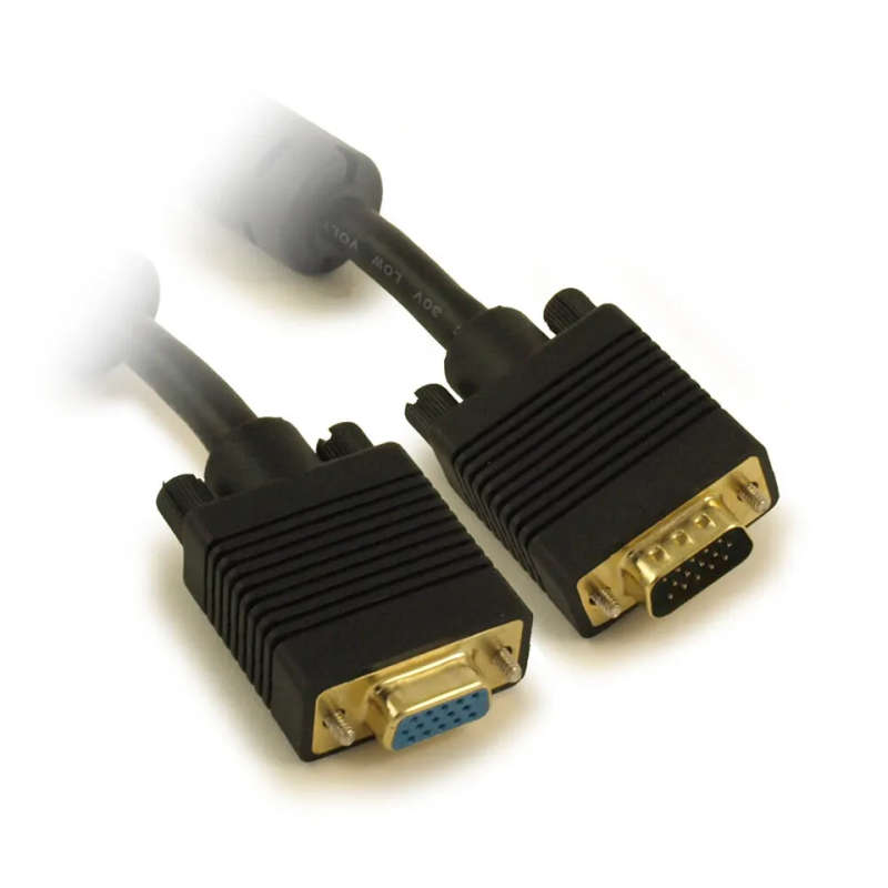 1.5M Male To Female VGA Cable Black