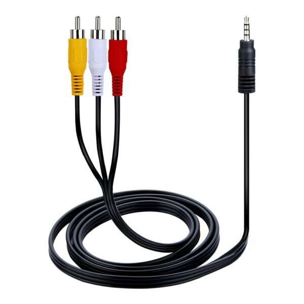 AUX 3.5mm Stereo to 3 RCA (L+R+V) A/V Audio 20m Cable