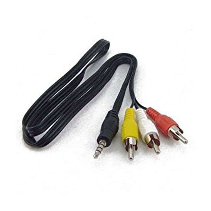 AUX 3.5mm Stereo to 3 RCA (L+R+V) A/V Audio 20m Cable
