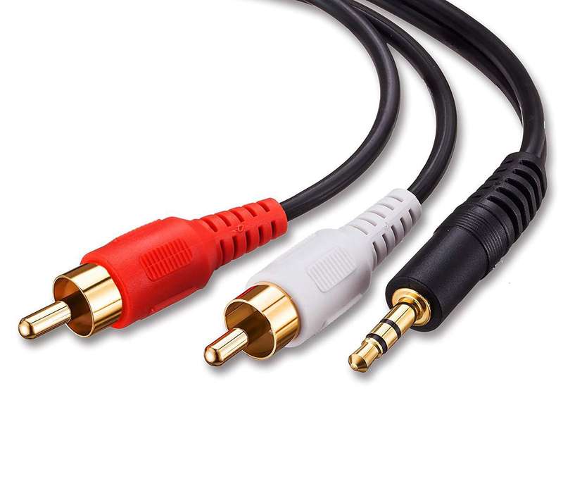 3M High Grade 3.5mm Audio Jack to Two Male RCA cable