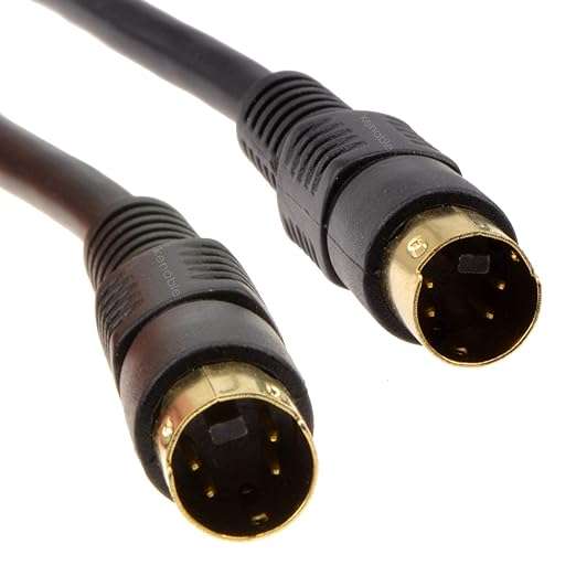 S-video Plug to S Video Cable 4 pin yellow Head