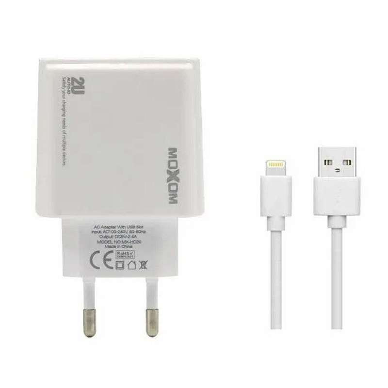 MOXOM CHARGER MX-HC20 Two  Ports 2.4A I Phone