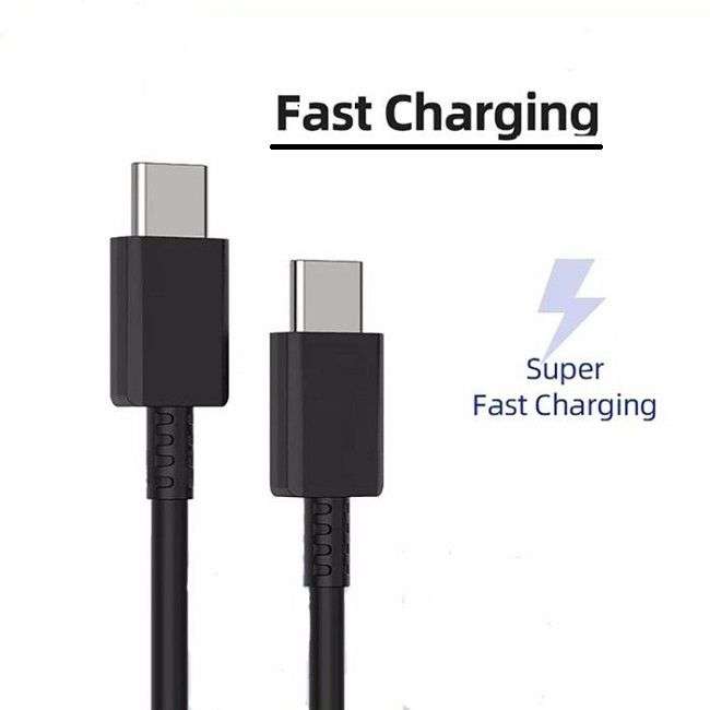 Type C to Type C Charging Cable Black