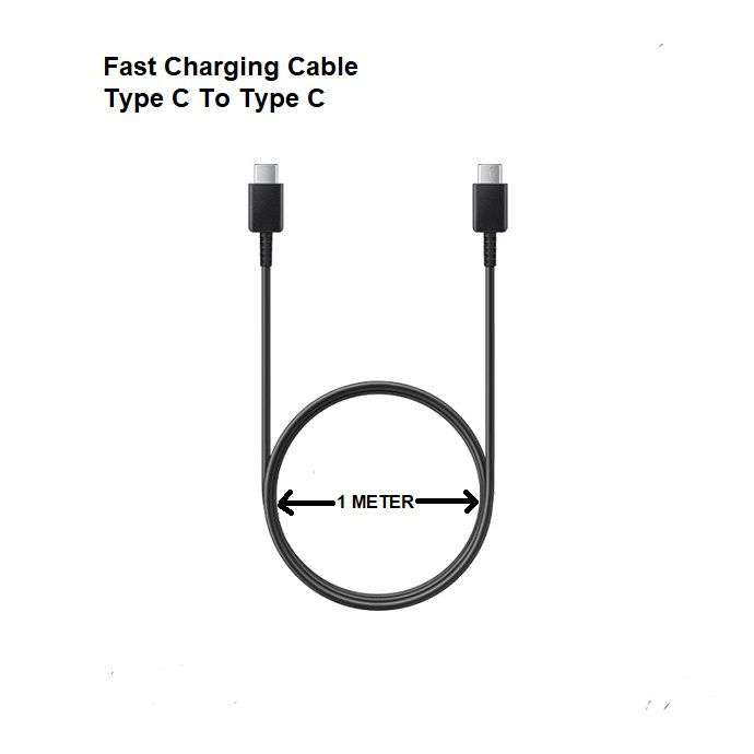 Type C to Type C Charging Cable Black