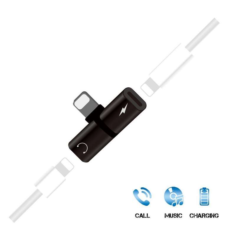 2-in-1 IP Lighting iOS Multi-Function Connector Adapter