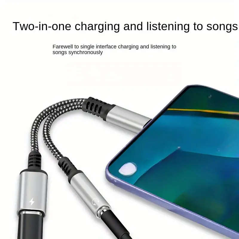 3 in 1 Charging Audio Call Converter for I Phone to type -c