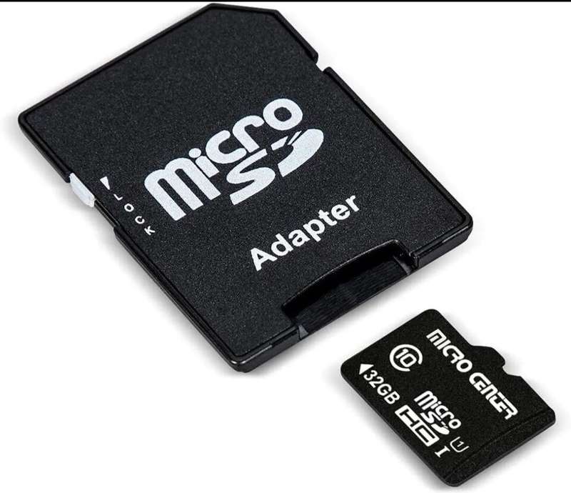 32GB Micro SD Memory Card with SD Card Adapter Black