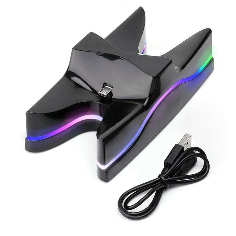 Special UFO Blue LED  Charging Stand / PS 4 Controller