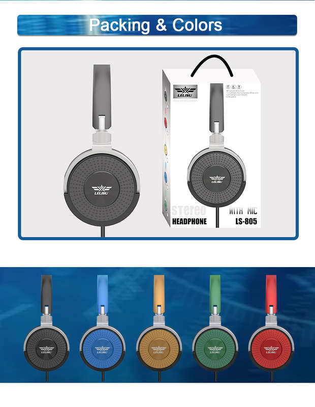 LS-805 WIRED HEADPHONE WITH MIC