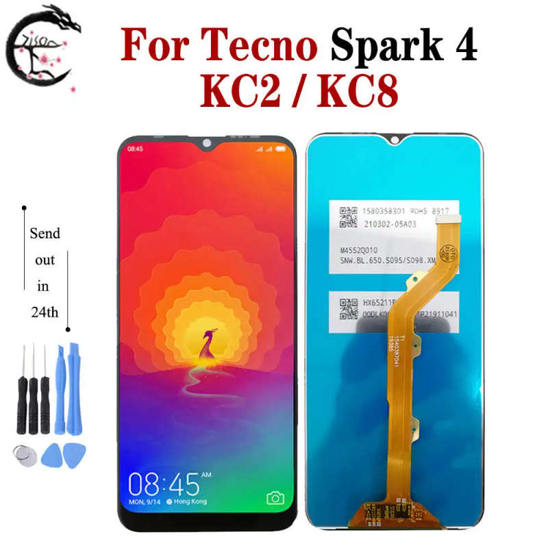 A+ Quality LCD Screen and Digitizer Full Assembly for TECNO SPARK 4