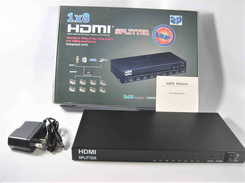 1x8 HDMI Splitter 1080p 3D