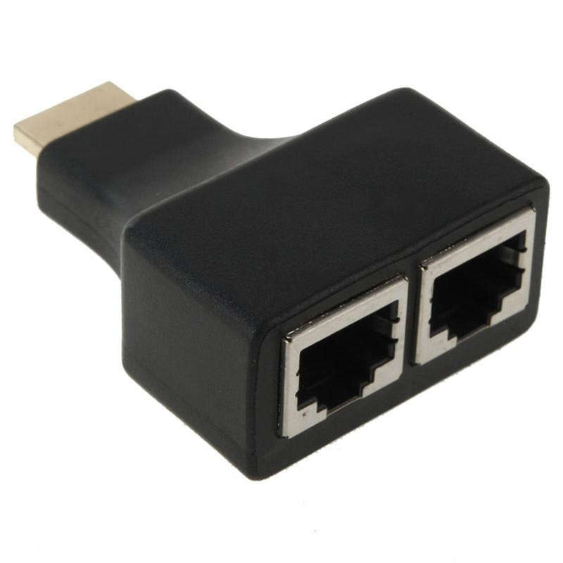Dual Port RJ45 Network Cable Hdmi Extender Over by Cat 5e/6 3D HDTV Up