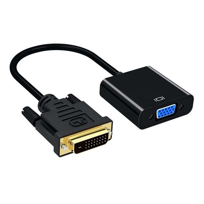 Black DVI-D to VGA Adapter