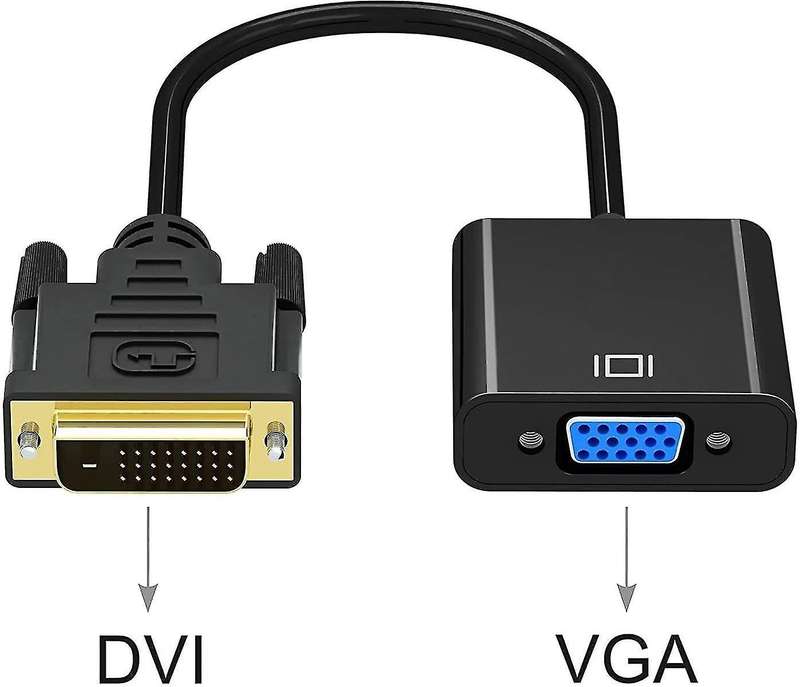 Black DVI-D to VGA Adapter