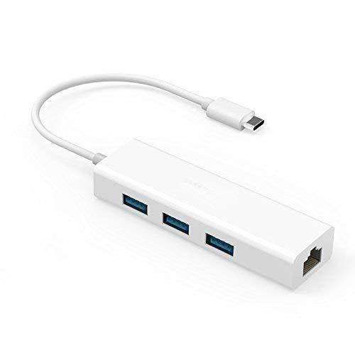 Type C To RJ45 Ethernet LAN  3-port Hub Cable Adapter