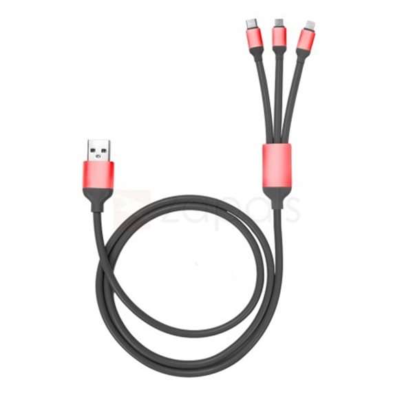 3 in 1 8 Pin Lighting Micro USB Type-C Cable For Android iPhone