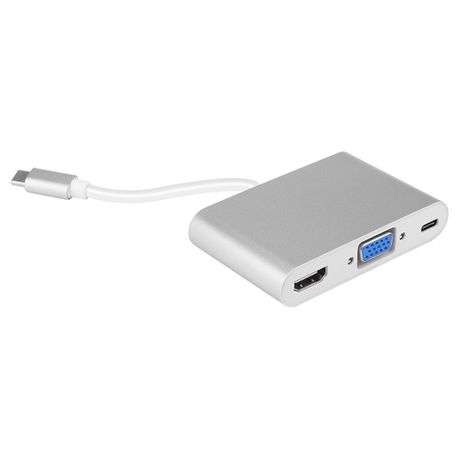 5-in-1 Thunderbolt 3 USB Type C Hub to HDMI VGA 3.5mm Jack USB Adapter