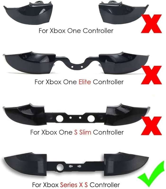 Replacement Xbox Series S/X LB RB Black Bumper Button