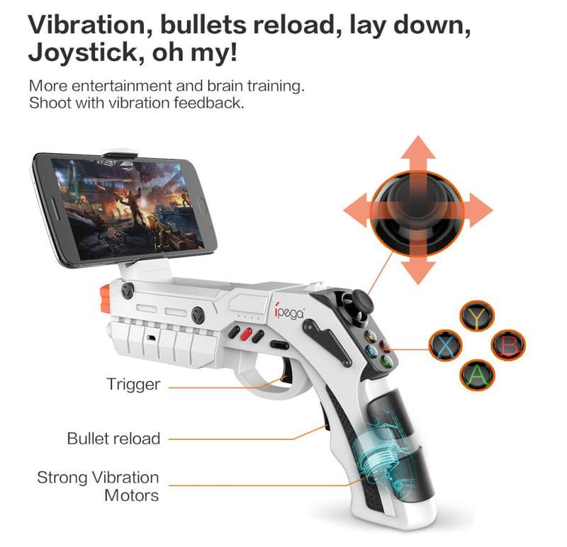 iPega 9082 AR Gaming Gun Blaster Controller  Joystick For iOS/Android