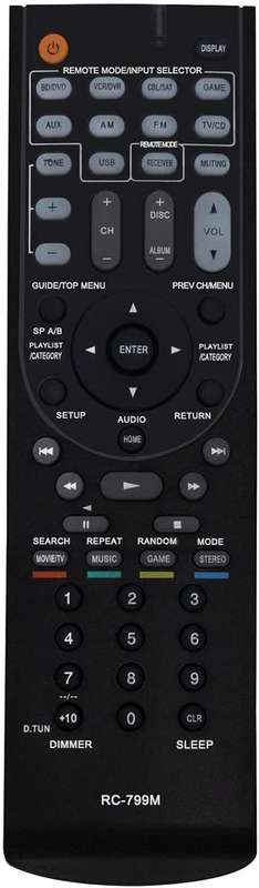 RC-799M Replacement Remote Control for ONKYO TX-SR309 HT-S5405 HT-R591 HT-R590 HT-R558 HT-R548 HT...
