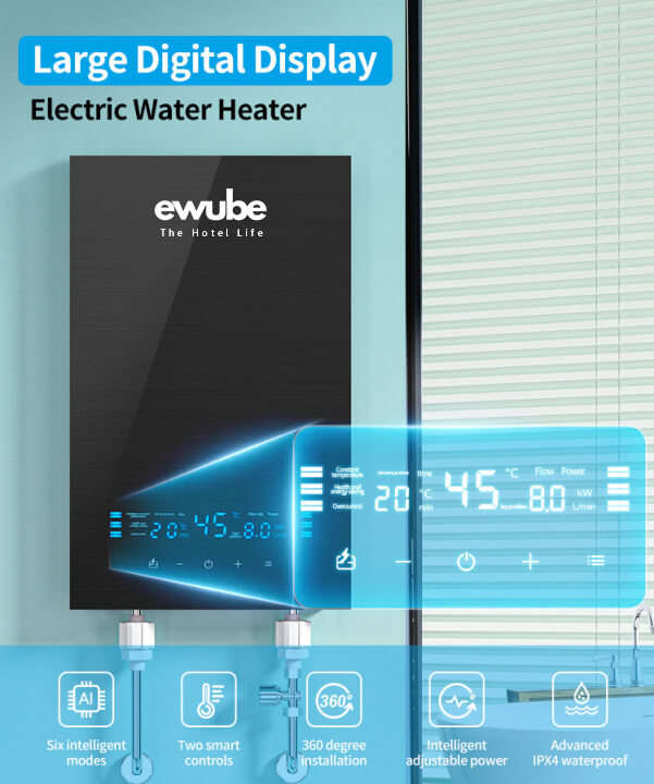 Ewube 12.5KW 220V Electric Instant Water Heater Tankless Geyser SL-C1-120