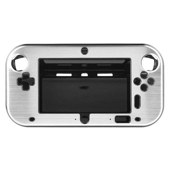 Aluminum Finished Snap-On Hard Case Shell Cover For Nintendo Wii U Console (Silver)