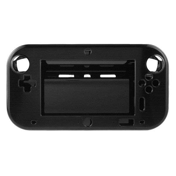 Aluminum Finished Snap-On Hard Case Shell Cover For Nintendo Wii U Console (Black)