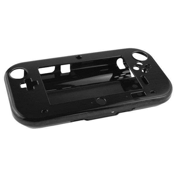 Aluminum Finished Snap-On Hard Case Shell Cover For Nintendo Wii U Console (Black)