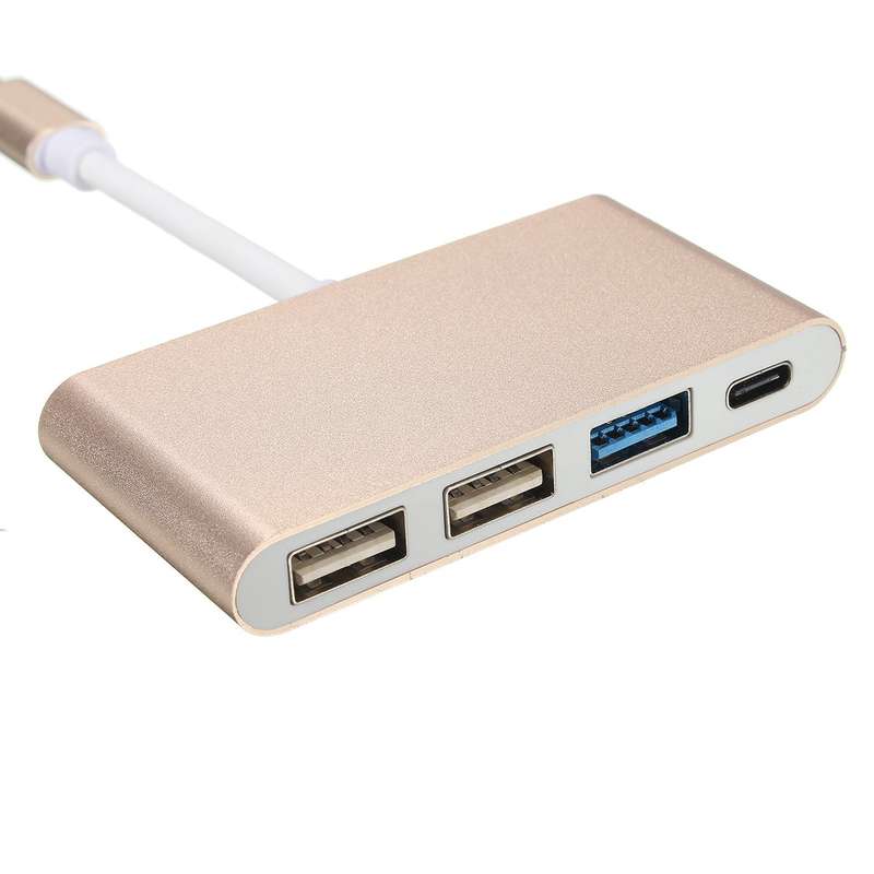 4 in 1 Type C to 3 Port USB USB-C Multi Port Charging Converter HUB for Macbook
