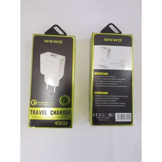 W-004 QC Wewo Travel Charger 2.0 With Type C Cable