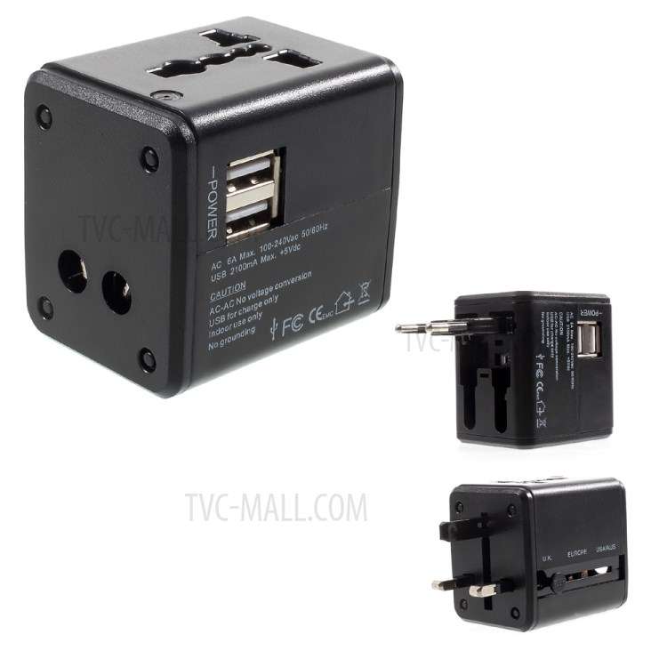 Dual USB Universal Travel Wall Charger Power Adapter Converter Plug