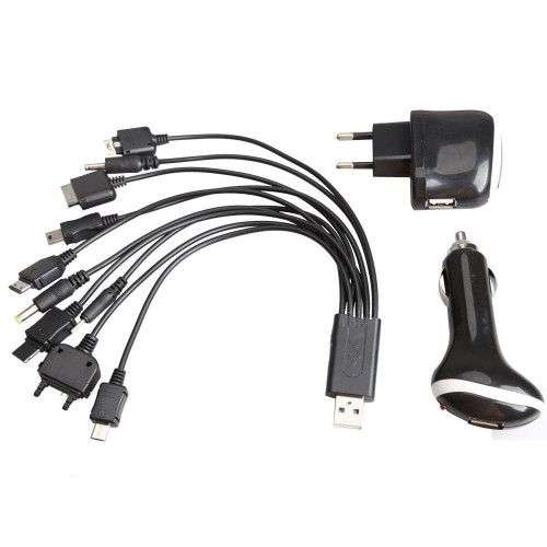 Multifunctional 14 in 1 Travel Charging Kit Hi-speed USB Hybrid Charger