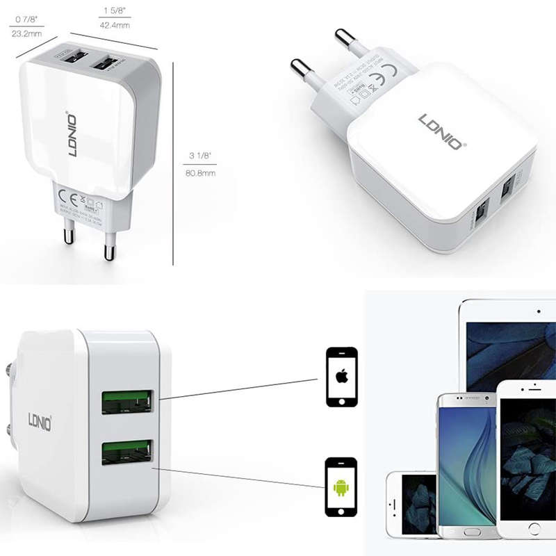 LDNIO Dual USB hOME OR tRAVEL CHARGER A2202