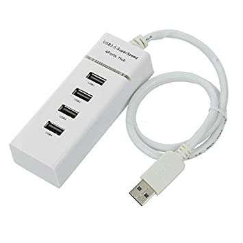 4 Port USB 3.0 High Speed Super USB3.0 4-Port Hub (31CM) White