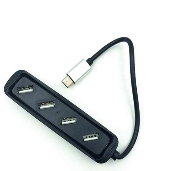 1805 Type-C hub / 4 Port USB C to USB 2.0 Data Hub Black