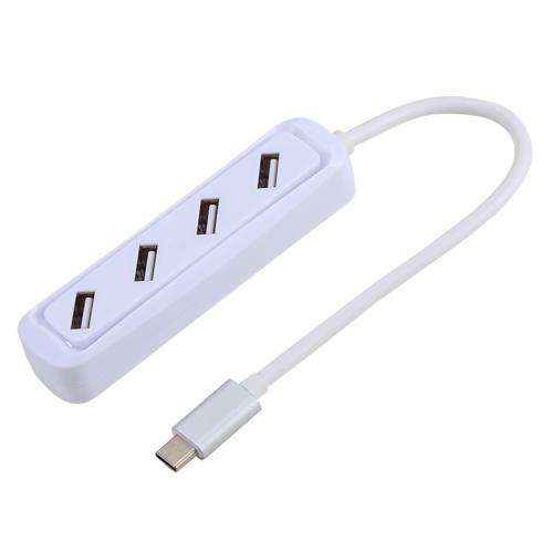 1805 Type-C hub / 4 Port USB C to USB 2.1 Data Hub White