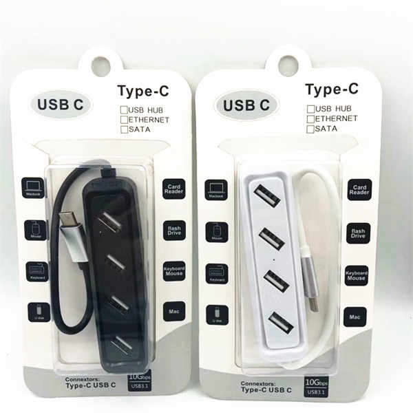 1805 Type-C hub / 4 Port USB C to USB 2.1 Data Hub White