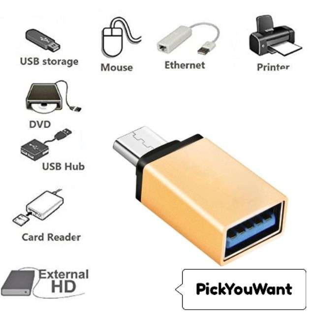 OTG USB Type-C Flash Drive CQ-07 Gold